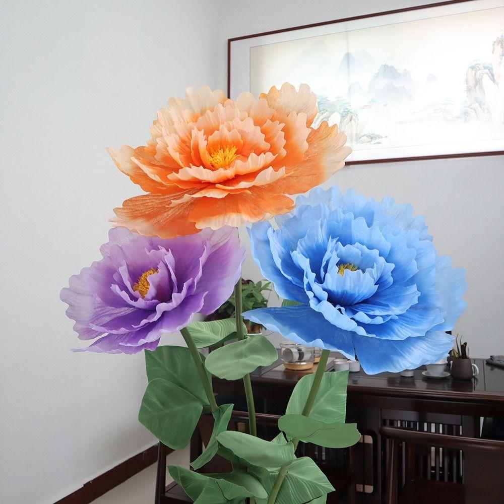 Große Größe Simulierte Pfingstrosen Vliesstoff Pfingstrosenblume NEU Gartendekoration Hochzeitskulisse