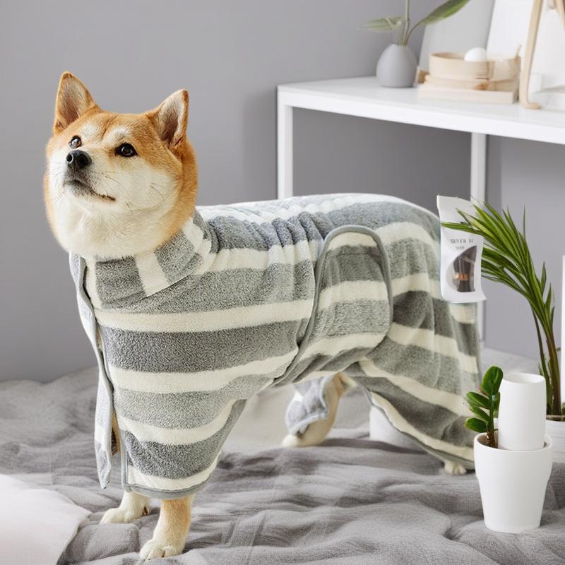 Pet Bathrobe Absorbent Drying Towel For Dogs Cats Large Small Size Soft Microfiber Quick Dry Pet Grooming Bath Towel Supplies