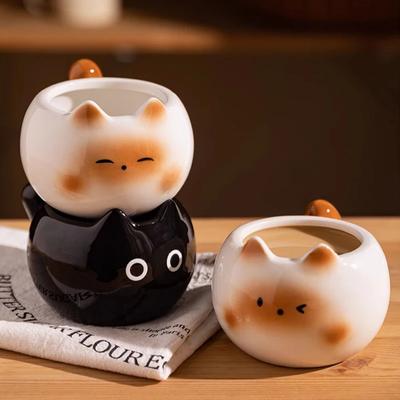 Tazze da caffè in ceramica con simpatici cartoni animati creativi, per la colazione in casa, squisite tazze da latte, per ufficio, per il tempo libero, regali per le feste