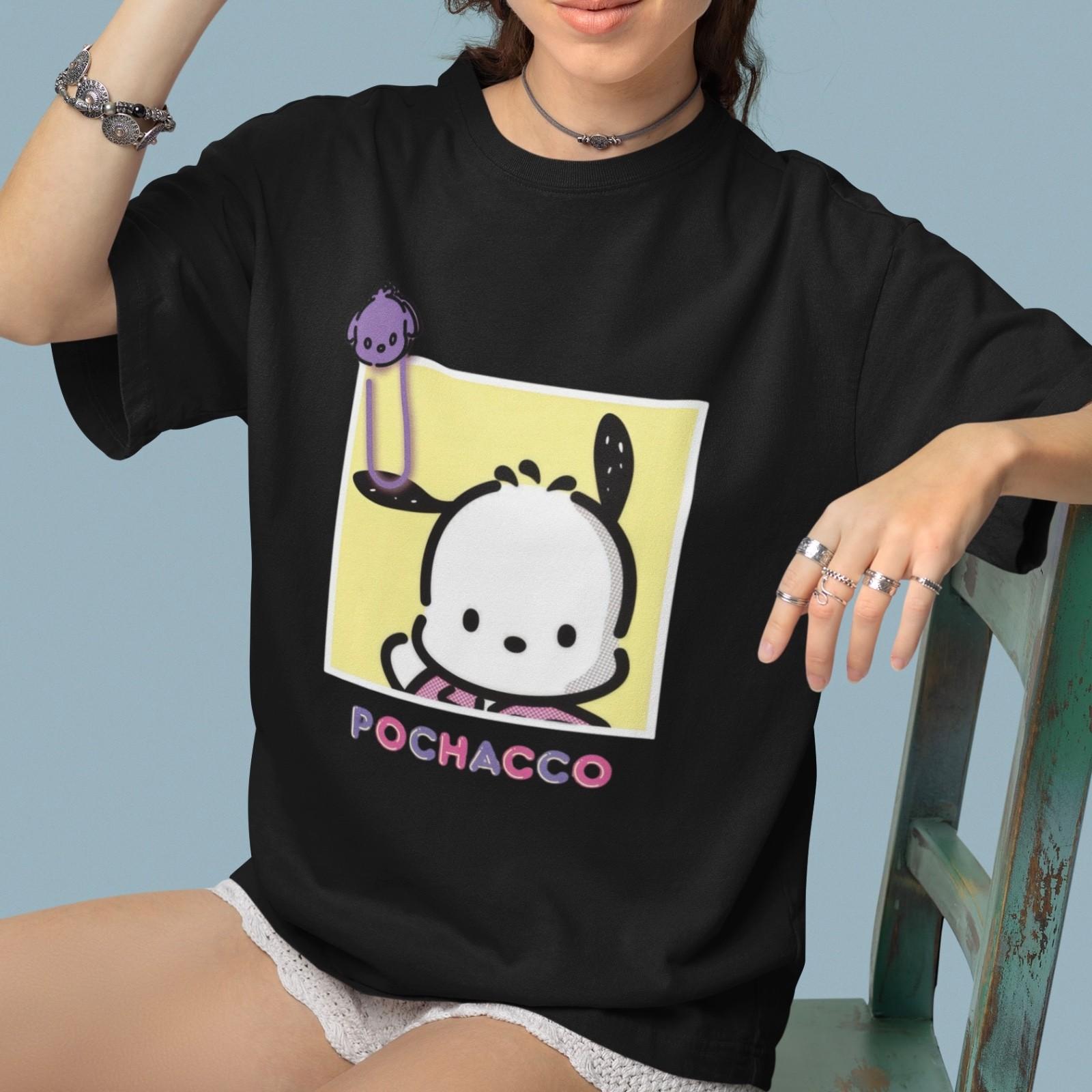 Pochacco T-Shirt Cute Sanrio Dog Graphic Tee Kawaii Unisex Casual Japanese XXL