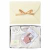 10mois Baby Gift Gift Set Fluffy Gauze  6-layer Gauze  Baby Sleeper 100% Cotton White Length 58cm Newborn ~ 3 Years Old + Teether Teething Pink