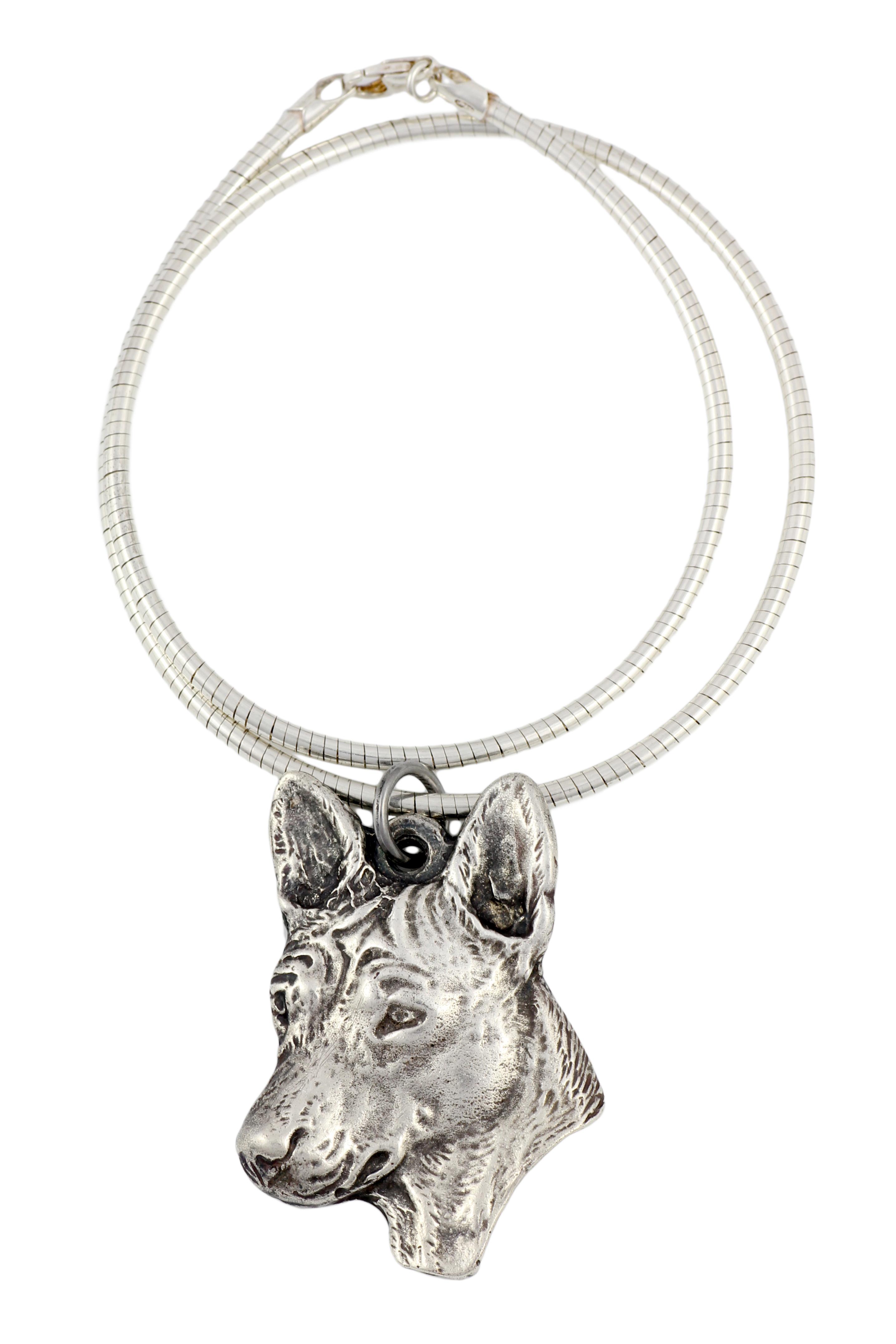 

Basenji, African bush dog, Congo dog - Dog necklace, unique jewellery for the dog fan, unique adder pendant by Art-Dog brand срібний