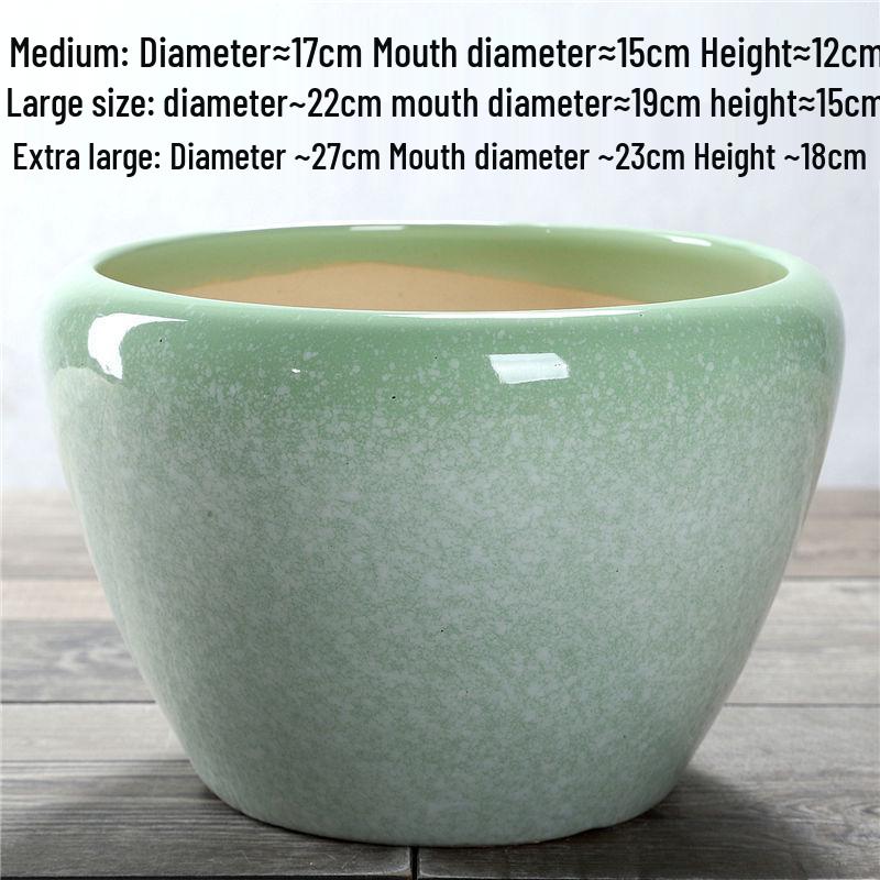 Nordic Style Extra-Large Ceramic Flower Pot for Indoor/Outdoor Use - Ideal for Money Tree, Pothos, and Creative Bonsai.