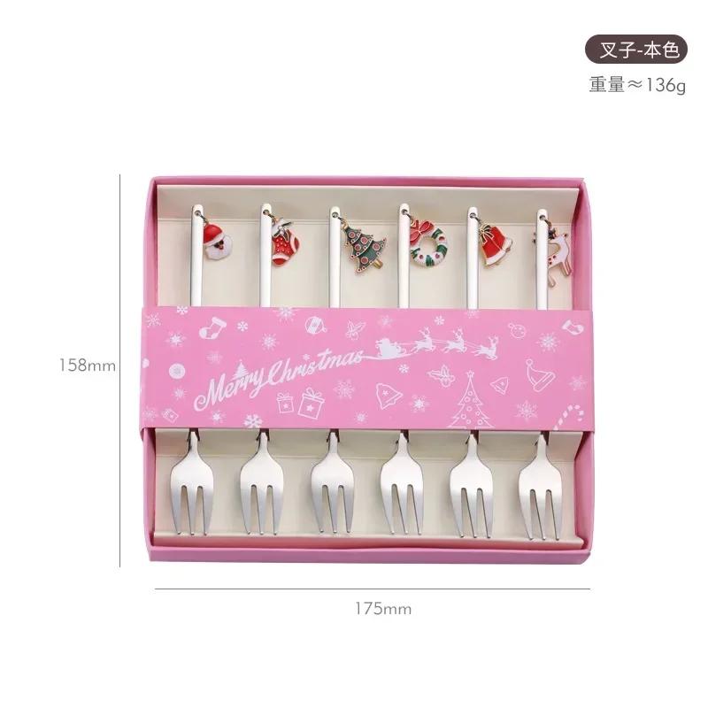 

Stainless Steel Spoon Wholesale Christmas Dessert Spoon Children s Cutlery Gift Box Set Cartoon Creative Coffee Spoon kitchen