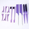 12pcs Hair Comb Set, Mouse Tail Comb, Edge Brush, for Edge and Back Brushing, 6 Smooth clips,Special for Real Hair Wigs