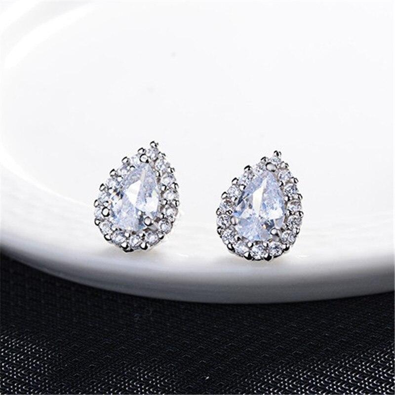925 Sterling Silber Kristall Piercing Ohrstecker Für Frauen Hochzeit 2022 Trendy Schmuck Pendientes Eh1283