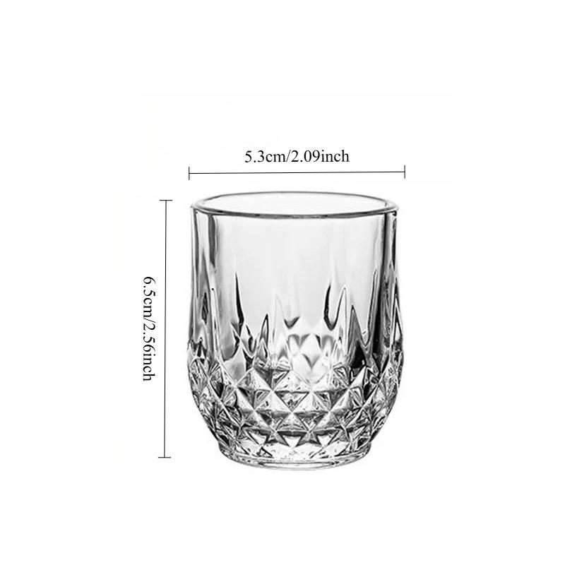 80ml/85ml Luxury Foreign Wine Cup Small Wine Glass Classic Whiskey Glass Transparent Cocktail Glass Household Drinking Glasses