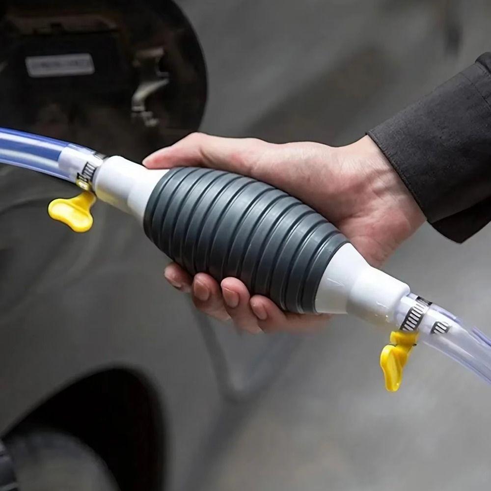 Tragbare manuelle Autokraftstoffpumpe Selbstansaugend Universell Kraftstofftank-Saugpumpe mit Klemme Großer Durchfluss Kraftstoffleitungspumpe
