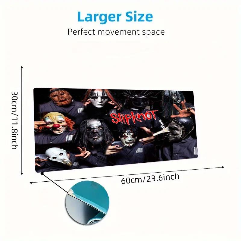 Slipknot Gradient Orange Yellow Background Logo Large Gaming Mouse Pad Non Slip Desk Mat for Metal Fans