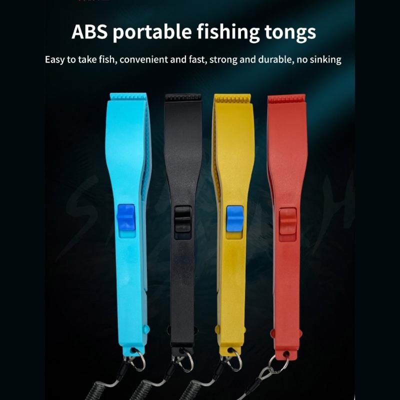 Fishing Gripper With Lanyard Key Chain Holder Fish Holder Tongs Switches Lock Gears Pince Fishing Tools Easy To Use