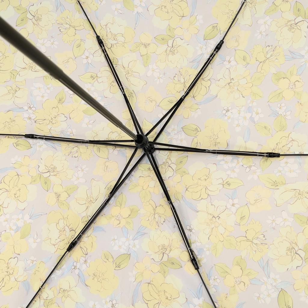 Afternoon Tea Living Folding Umbrella HT72, Watercolor Flower Folding Umbrella, Yellow