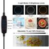 PULUZ 250mm Portable Folding Photography Light Box Ring Light Board 3 Light Modes 10 Brightness Levels USB Cable Control