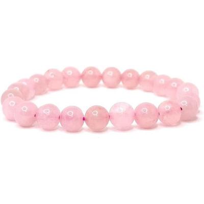 Rose Quartz Bracelet Natural Stone Lithotherapy - 8mm Beads - French Brand - Woman and Man - Minerals Stones S[n2715]