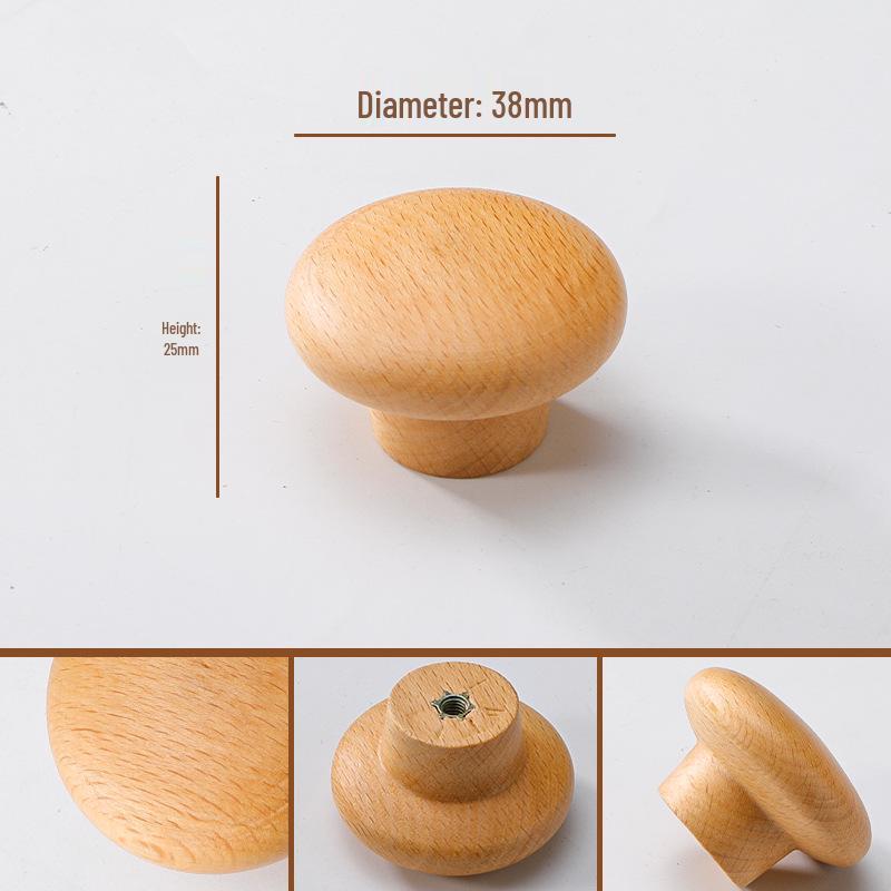 Solid Wood Cartoon Drawer Pull Knob for Children's Room