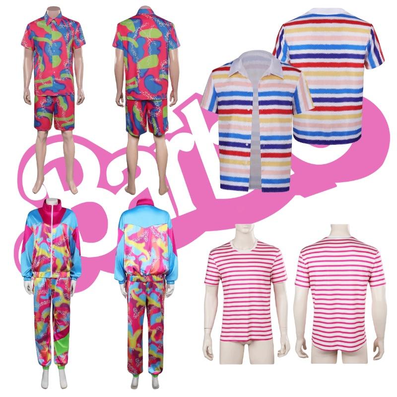 New Cross-border Movie Barbie Cos Costume For Barbie Ken Punk Style Jacket Moisture-wicking Fabric