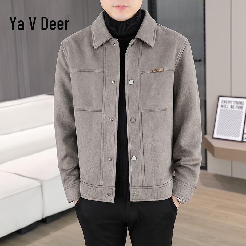 Men s Business Casual Lapel Jacket 2XL кофейный