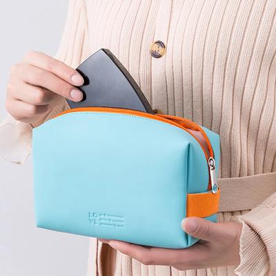 Frauen Reise Kosmetiktasche Wasserdicht Pu Niedliche Bonbonfarben Frau Make-Up Taschen Tragbare Kulturbeutel Aufbewahrungstasche Organizer Box
