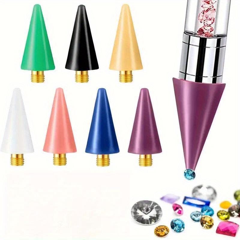 2pcs Diamond Painting Tools Self-adhesive Drill Pen Replacement Tip, Suitable For 5D DIY Cross Nail  Pen For Selecting Nail Gem Jewelry,  Accessories