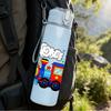 1PC Colorful Toy Train Print 750ml Color Plastic Sports Water Bottle Leakproof Flip Straw Lid Suitable for Sports Office Home Use