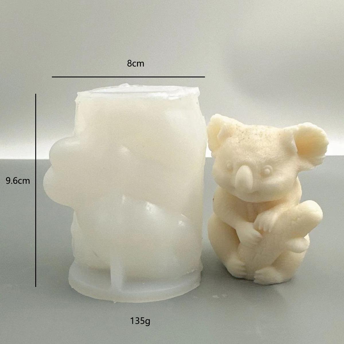 Branch Koala Scent Candle Silicone Mold Relief Wood Squirrel Plaster Resin Mold DIY Handmade 3D Animal Clay Drip Glue Home Decor