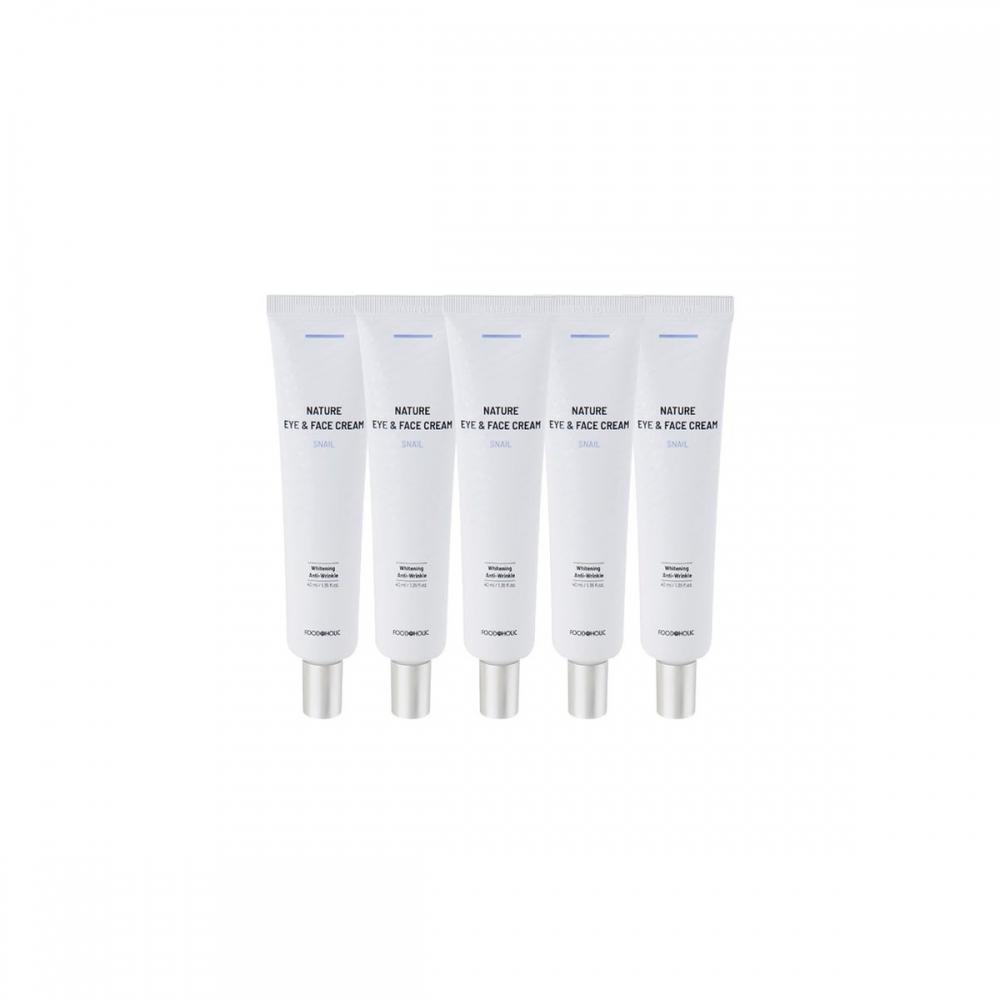  5 Pieces  Food Aholic Nature Snail Eye   Face Eye Cream 40ml