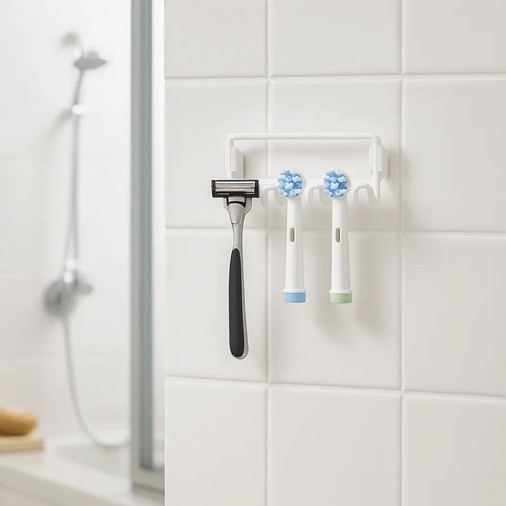 Wall Mounted Toothbrush Storage Rack 4 Slots Electric Toothbrush Holder  Home