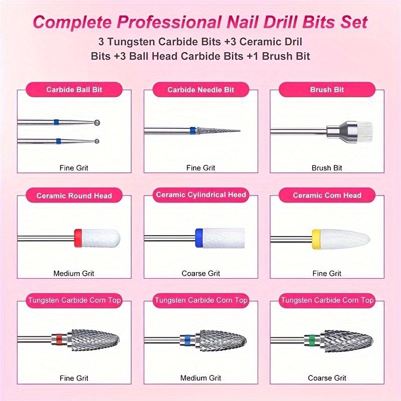10Pcs Nail Polish Head Milling Cutter Set Used for Nail Beauty Deburring Gel Dead Skin Automatic Polishing Machine Accessories