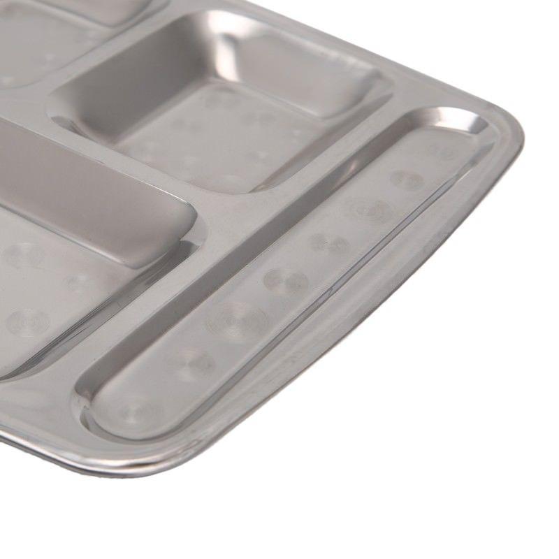 Stainless Steel Food Tray with Individual Compartments for Kids and Adults