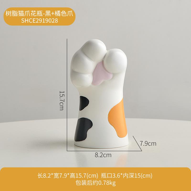 

1PC, cat s claw shape resin vase, suitable for desktop flower arrangement, pen holder, makeup brush storage, etc