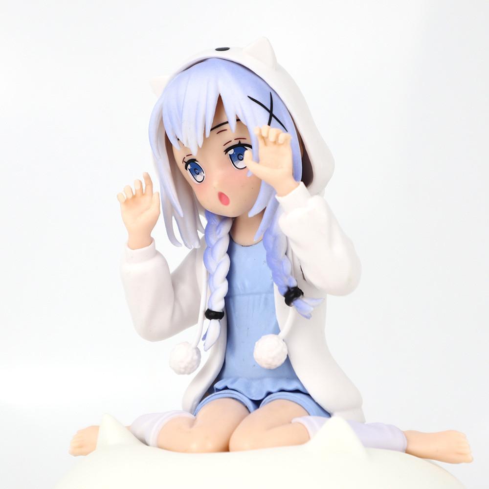Sitting Kyoko Adorable Chino Pvc Figurine With Beautiful Pajamas Display For