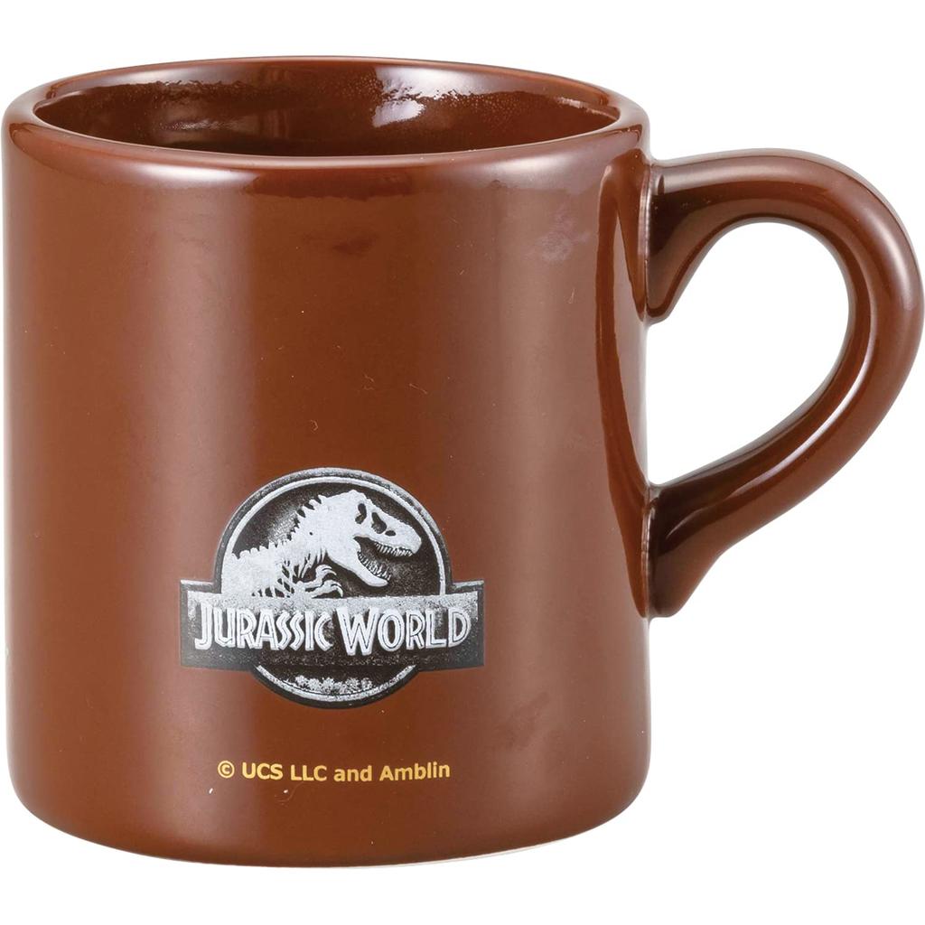 Sunart Mug with Brown "Jurassic World" T-REX Figure, Approx. 200ml, Merchandise, Tableware, SAN3821-2,