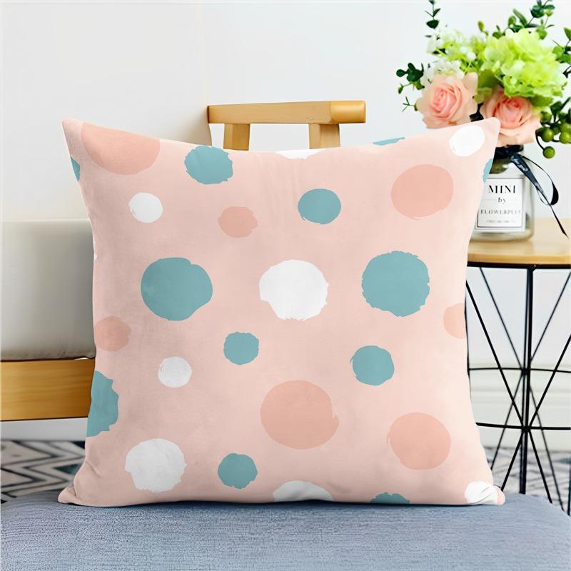 Colorful Polka Dot Simple Pillowcase Dormitory Decoration Office Living Room Home Pillowcase