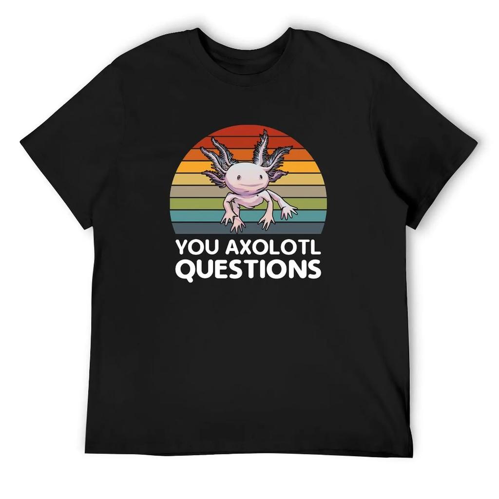 T-shirt You Axolotl Questions Vêtements Vintage Vêtements Homme Vêtements Esthétiques T-shirts Lourds Pour Hommes