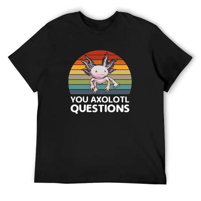 Koszulka You Axolotl Questions Vintage Ubrania Ubrania Męskie Ubrania Estetyczne Koszulki Męskie o Dużej Gramaturze