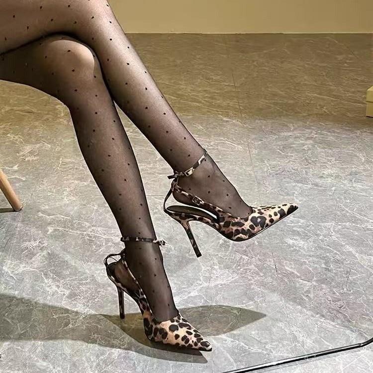 Single Shoes for Women 2024 Spring and Autumn with Leopard Print High Heels  Stiletto  Women Sandals  Shoes for Women