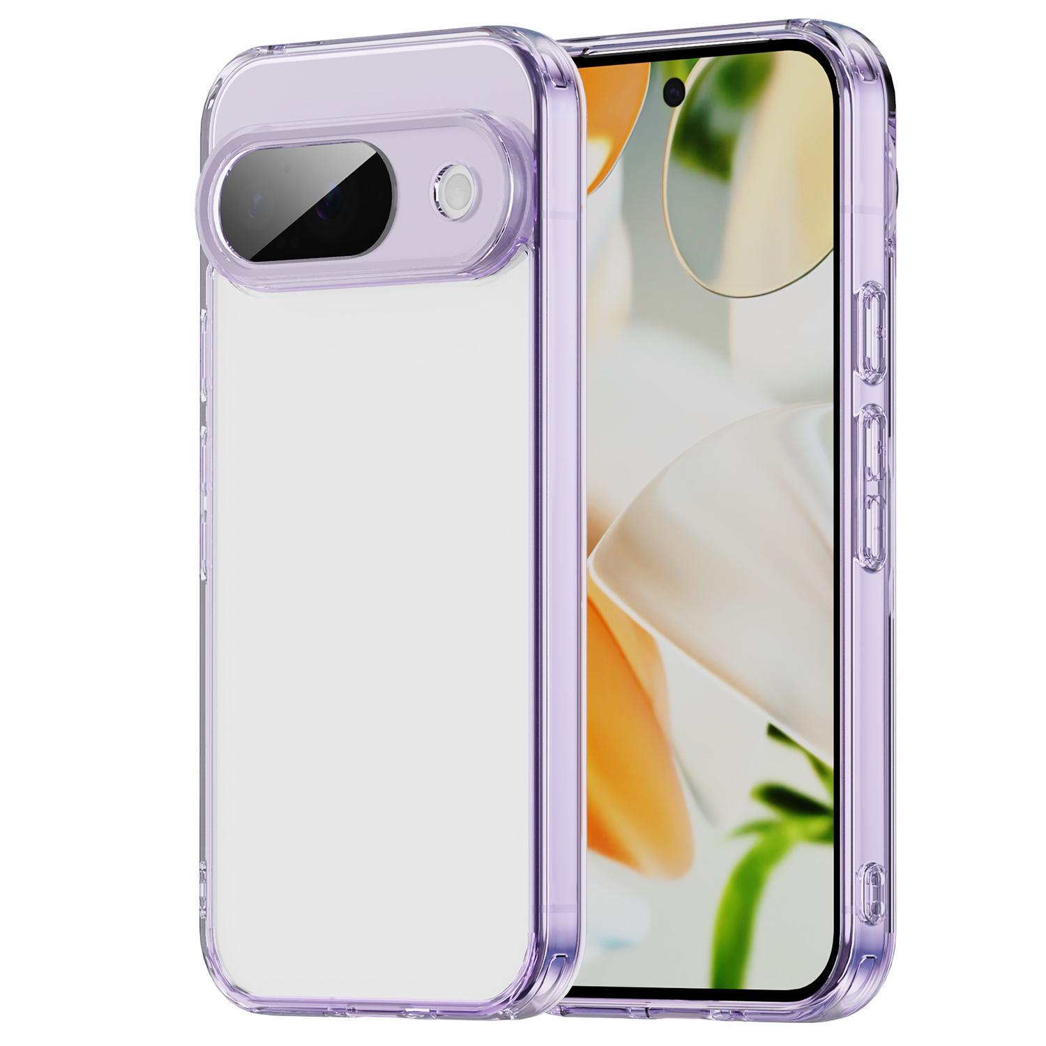 

For Google Pixel 9 Case TPU+Acrylic Phone Back Cover Anti Yellowing Purple