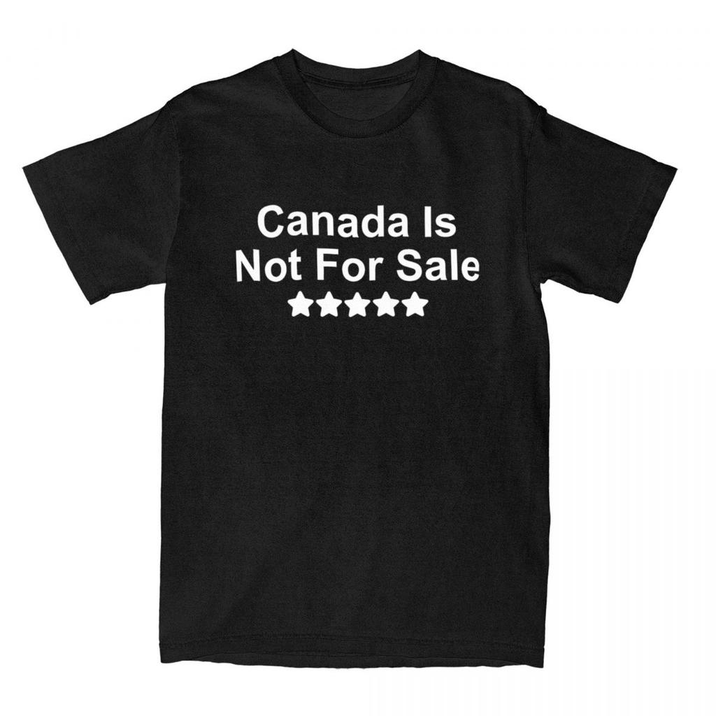 Canada Is Not For Sale Hat T-Shirt Summer Streetwear T Shirts Pure Cotton Fashion Tee Shirt For Man Short Sleeve Pattern Tops