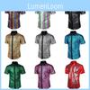 Shirt Sequin Lattice Men Clothing Costume For Halloween Party Party Cosplay