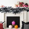 Black Willow Leaf Vine 2pcs Artificial Willow  Leaves Wedding Wall Hanging Green Plants Arch Wrapping Simulated Rattan 170cm