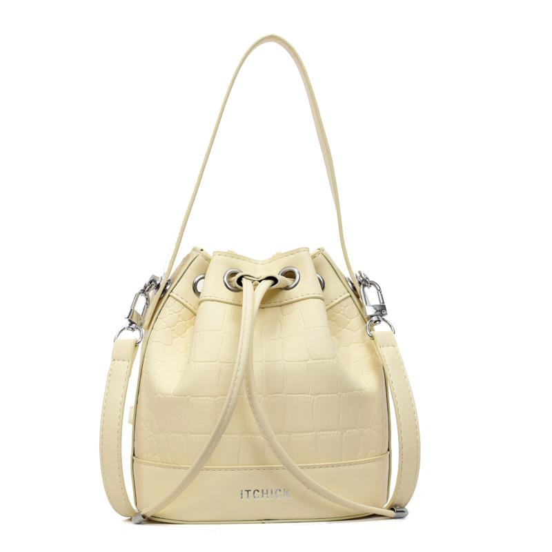 Niche Design Popular Stone Pattern Women's Bag 2025 New Large-capacity Portable Bucket Bag Versatile Shoulder Messenger Bag