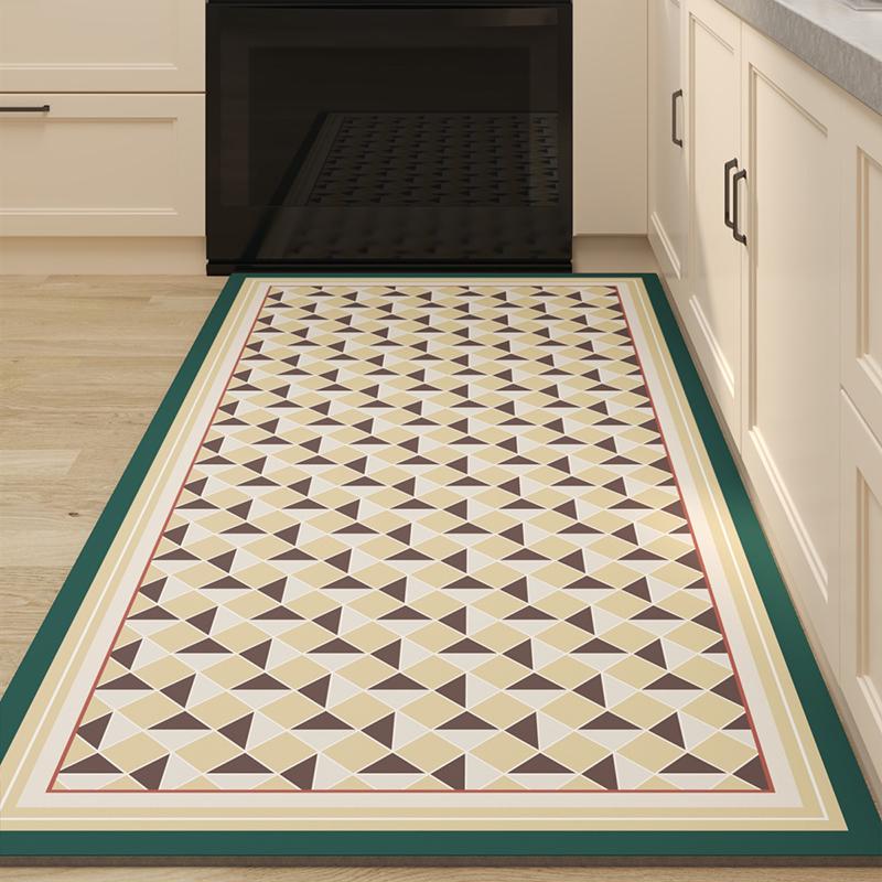 Rug for Kitchen Vinyl Carpet Pvc Waterproof Floor Mat Leather Oil-proof Non-slip Mats Checkerboard Classic Home Decoration Rugs