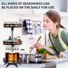 360°Rotation Spice Rack Organizer Jar Cans For Kitchen Accessories Non-Skid Carbon Steel Storage Tray For Seasonings And Spices