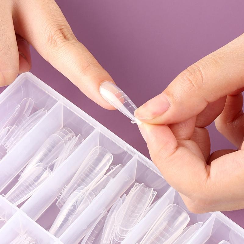 Poly-Extension Gel Dual Nail Form Builder Nail Gel Nail Molds Oval False Nail Tips for Gel Manicure Nail Art Designs