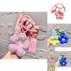 Charming Floral Fabric Keychain Accessory For Bags And Backpacks In Vibrant Colors