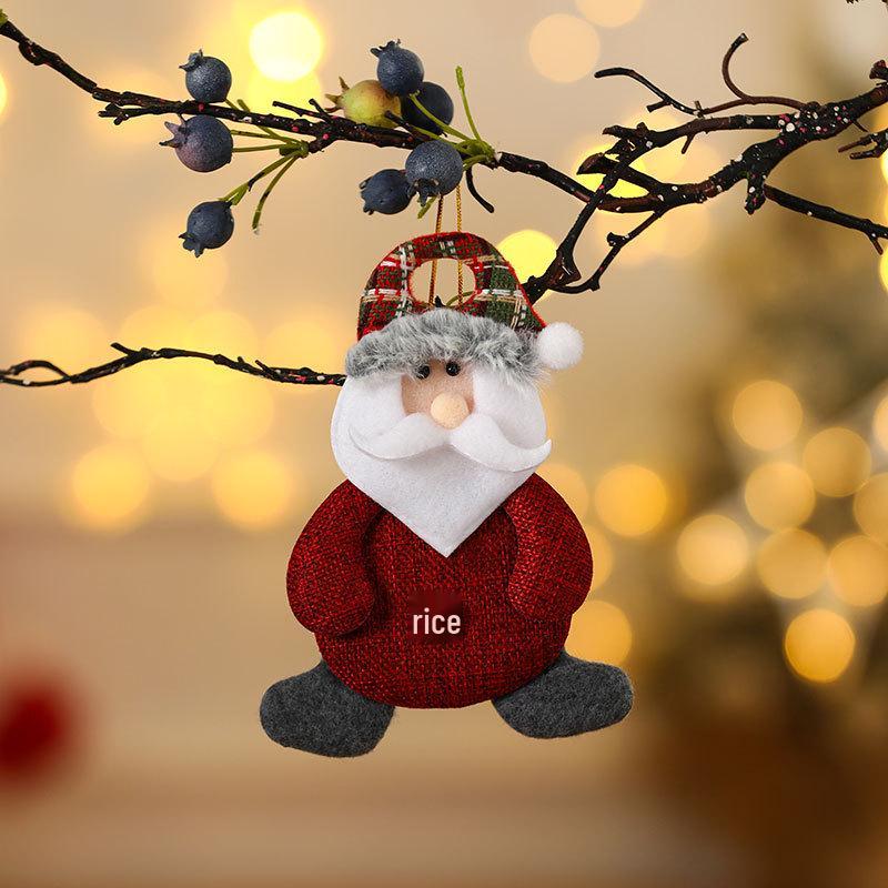 Cross-Border Small Santa Christmas Ornaments - Tree Accessories and Cloth Art Gifts