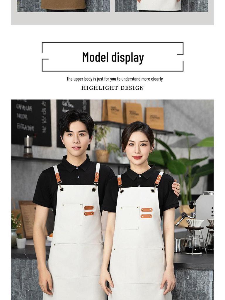 Dirt-Resistant Canvas Apron for Men - Catering & Kitchen Workwear