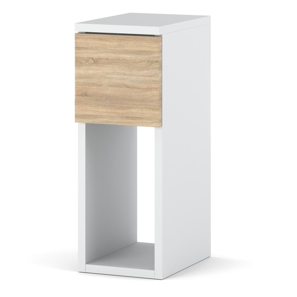 Narrow White Sonoma Bedside Table 20Cm Nakastlik Loft Bedroom Bedside Table