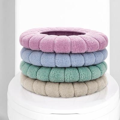 Plush Toilet Seats Cushion O-Type Warm Seat Cover Reusable Washable Universal Toilet Seat Mat Bathroom Seat Case Toilet Lid