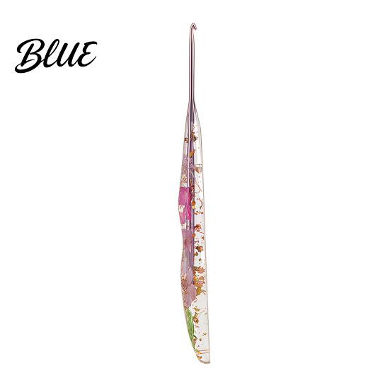 Decorative Crochet Needle Resin Hook for Beginners Crocheting Lovers 2.0mm-8.0mm Ergonomic Smooth Surface with Long Floral Handle Blankets,