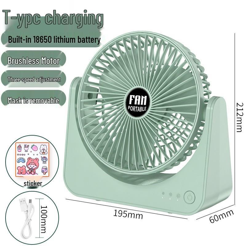 Three-Speed Low Noise Desktop Fan for Office and Dormitory 6-inch Desktop Circulation Fan